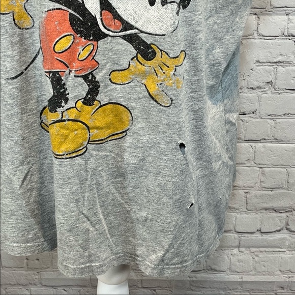 DISNEY Distressed Upcycled Mickey Mouse T-Shirt - Picture 5 of 6